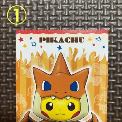 3 Card Set Pikachu Business Card Mega Charizard Y Poncho Pokemon Card Japanese - Image 4