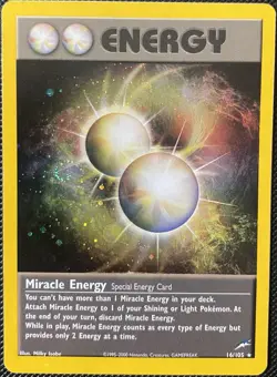 Miracle Energy 16/105 Neo Destiny Holo *SWIRL*- Pokemon Card - Image 1