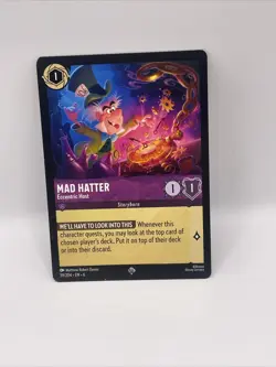 59/204 MAD HATTER ECCENTRIC HOST AZURITE SEA SUPER RARE DISNEY LORCANA CARD - Image 1