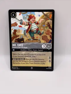 176/204 MR. SMEE CAPTAIN OF THE JOLLY ROGER SUPER RARE DISNEY LORCANA CARD - Image 1