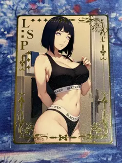 Waifu Anime Cards TCG | Naruto - Hinata Hyuuga [ METAL CARD ] LSP | Sexy Hentai - Image 1