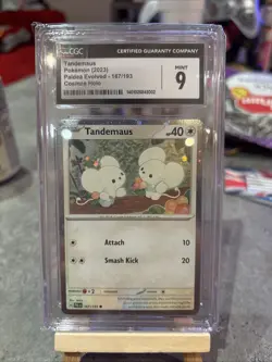 CGC 9 167/193 Tandemaus : Cosmo Holo Promo Card : Paldea Adventure Chest : - Image 1