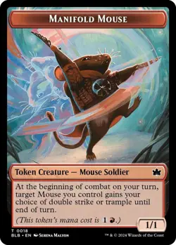 Manifold Mouse Token, MTG, Bloomburrow Token, Magic the Gathering - Image 1