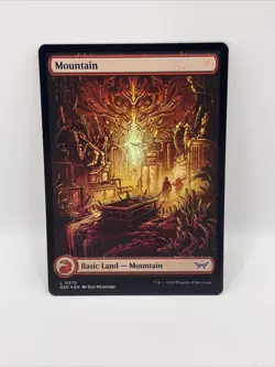 1x - Mountain (#275) - FOIL FULL ART - Duskmourn: House of Horror - NM MTG - Image 1