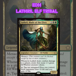 EDH - Lathril Elf Tribal, MTG Commander Deck, Golgari, Bracket 2 - Image 1
