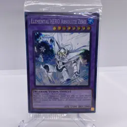 YUGIOH ELEMENTAL HERO ABSOLUTE ZERO BLC1-EN004 SECRET LIMITED ED SEALED - Image 1