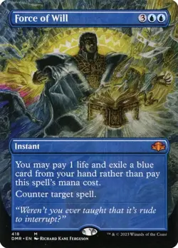 Force of Will - Foil Extended Art Dominaria Remastered NM MTG - Image 1