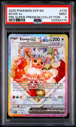 PSA 9 2025 POKEMON SVP EN-SV BLACK STAR PROMO #174 EEVEE ex PRE SUPER-PREMIUM - Image 1