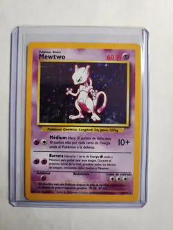 1999 Pokemon Cards Spanish Base Set Rare Holo Mewtwo 10/102 - Image 3