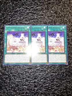 Yugioh 3x Yummyusment Acroquey JUSH-EN024 Rare 1st Edition Near Mint - Image 1