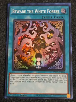Yugioh! Beware the White Forest - INFO-EN059 - Super Rare - 1st Edition Near Min - Image 1