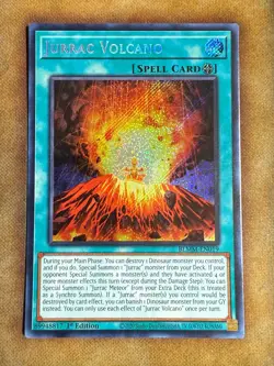 Yugioh Jurrac Volcano BLMM-EN019 Secret Rare 1st Ed NM - Image 1