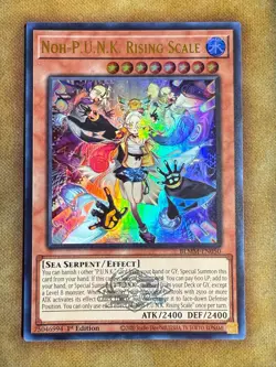 Yugioh Noh-P.U.N.K. Rising Scale BLMM-EN050 Ultra Rare 1st Ed NM - Image 1