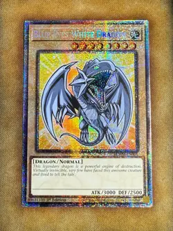 Yugioh Blue-Eyes White Dragon BLMM-EN001 Starlight Rare Chibi Art 1st Ed NM - Image 1