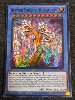 Yugioh 1x Drytron Meteonis DA Draconids INFO-EN032 Super Rare 1st - Image 1