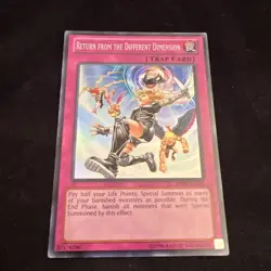 Yugioh 1x Return From The Different Dimension Super Rare NM Unl Ed DPKB-EN038 - Image 1