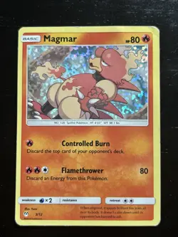 Pokemon Magmar 3/12 Promo McDonalds 2019 Holo Rare Card - Image 1