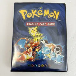 Pokemon Original Trading Card Album Folder 1999 WOTC Binder TCG 90s Vintage 8x6" - Image 1