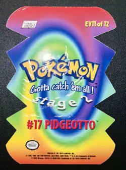 Pidgeotto Die-Cut Embossed Pokemon Topps Series 2 Card LP EV 11 Of 12 - Image 2