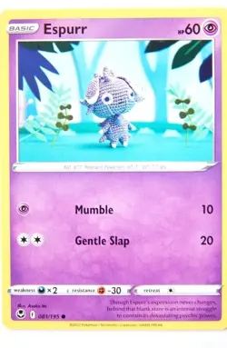 Espurr 081/195 (NM, Pokemon Card, Silver Tempest, 2022, Psychic, Common) - Image 1
