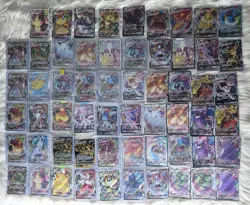 Pokemon Card Collection Binder Full Arts GX VMAX Secret 60 cards - Image 1