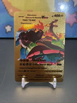 Charizard&Blastoise VMAX Gold Metal Pokemon Card-Collectible Gift Display！ - Image 1