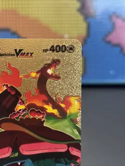 Charizard&Blastoise VMAX Gold Metal Pokemon Card-Collectible Gift Display！ - Image 3
