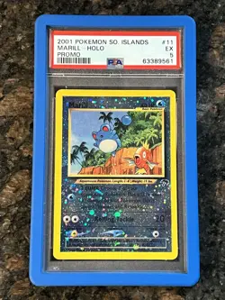 PSA 5 Marill 11 Holo Southern Islands Promo MINT Card 2001 - Image 1