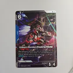Gundam Card Game Newtype Rising Unicorn Gundam GD01-002 LR+ Holo Foil Pack Fresh - Image 1
