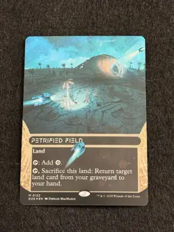 Petrified Field (0122) (Borderless) Galaxy Foil - Edge of Eternities MTG - Image 1
