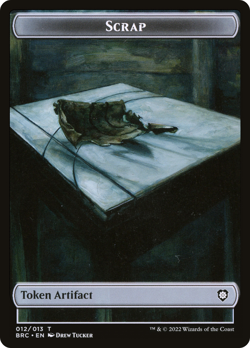 4x Scrap/Powerstone Token, Brothers' War Tokens, MTG, 4 pack, Magic - Image 1