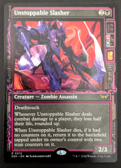 MTG MAGIC ~ UNSTOPPABLE SLASHER (SHOWCASE) ~ DUSKMOURN ~ RARE ~ NM - Image 1