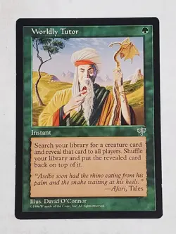 MTG Worldly Tutor (Mirage/Green/U) - BGM - Image 1