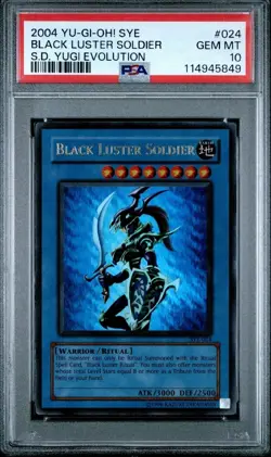 2004 Yu-gi-oh! SYE Black Luster Soldier S.D Yugioh Evolution #24 PSA 10 Gem MT - Image 1