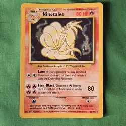 **Pokemon Card Ninetales Holo Base Set 12/102 Excellent Condition Vintage WOTC** - Image 1