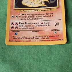 **Pokemon Card Ninetales Holo Base Set 12/102 Excellent Condition Vintage WOTC** - Image 2