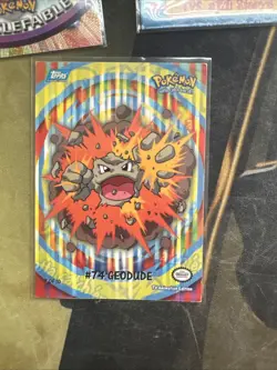 Geodude #74 - 7 of 10 - Animation Stick-On Card - Pokemon Topps Series 2 - Image 1
