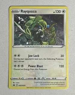 Pokemon TCG: Rayquaza SWSH029 Black Star Promo Holo Near Mint Sword & Shield NM - Image 1