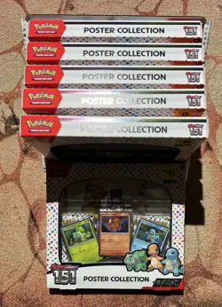 Pokemon TCG Scarlet Violet 151 Poster Collection 6x Lot With Display Box - Image 2