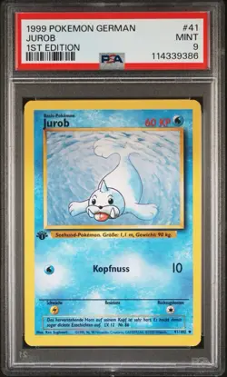 1999 Pokemon GERMAN 1st Edition Base Set Jurob-Seel 41/102 PSA 9 MINT - Image 1