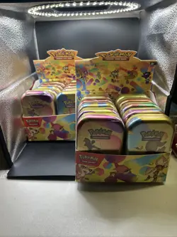 Pokemon TCG: Scarlet & Violet - 151 Mini Tin Display Set of 10. Display Unsealed - Image 1
