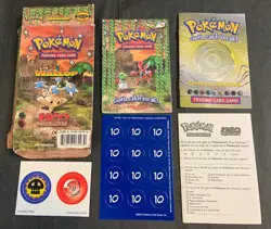 Pokemon Neo Discovery Wallop Theme Deck EMPTY BOX (NO CARDS) Rule Book Counters - Image 1