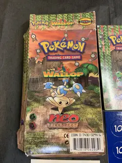 Pokemon Neo Discovery Wallop Theme Deck EMPTY BOX (NO CARDS) Rule Book Counters - Image 2