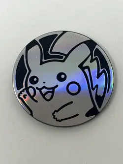 Pokemon Pikachu Silver Flip Coin Collectible TCG - New Condition - Image 1