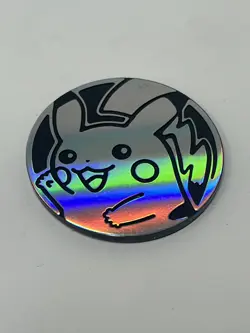 Pokemon Pikachu Silver Flip Coin Collectible TCG - New Condition - Image 2