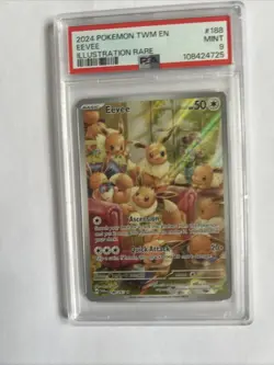 Eevee IR Holo Pokemon Twilight Masquerade 188/167 Sv06 Psa 9 - Image 1