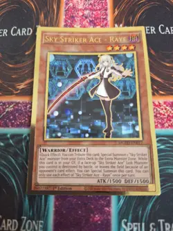 Yugioh Sky Striker Ace - Raye MGED-EN017 Premium Gold Rare 1st Edition Near Mint - Image 1