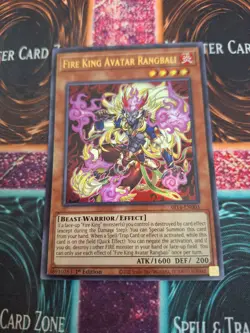 Yugioh Fire King Avatar Rangbali SR14-EN003 Ultra Rare 1st Edition Near Mint - Image 1