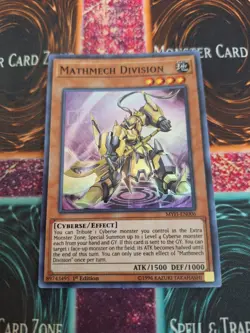 Yugioh Mathmech Division MYFI-EN006 Super Rare 1st Edition Near Mint - Image 1