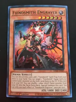 FIENDSMITH ENGRAVER - 1ST EDITION SUPER RARE RA04-EN049 YUGIOH! NM - Image 1